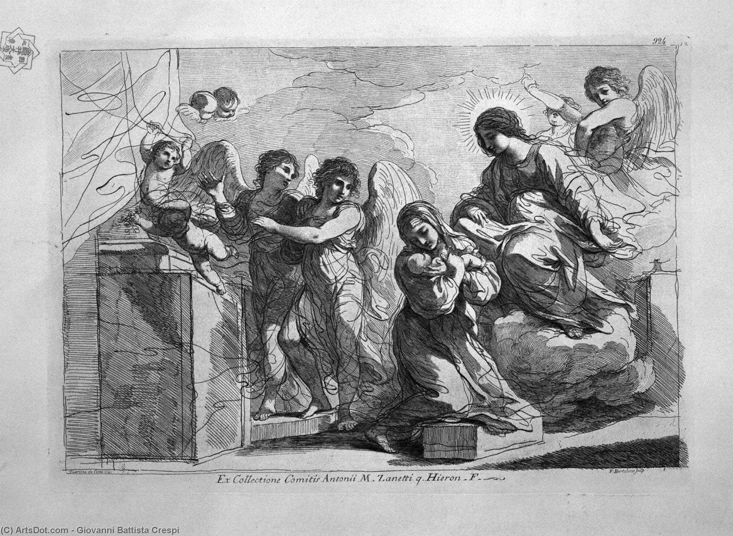 WikiOO.org - 百科事典 - 絵画、アートワーク Giovanni Battista Crespi - イエスのバプテスマ キリスト