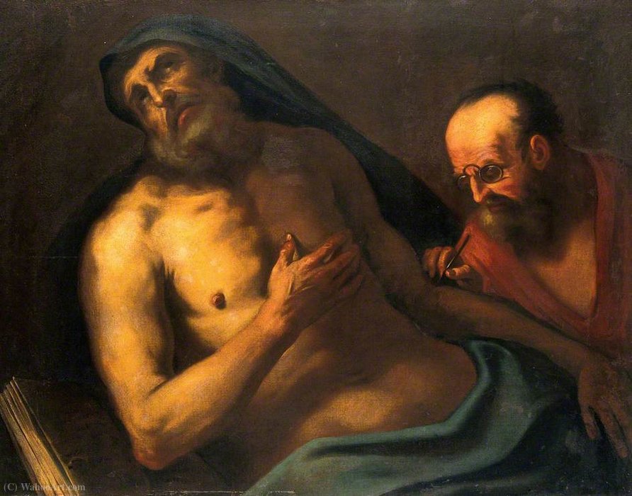 Wikioo.org - The Encyclopedia of Fine Arts - Painting, Artwork by Giovanni Battista Langetti - A Man Attended by a Surgeon