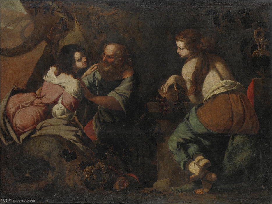 WikiOO.org - Encyclopedia of Fine Arts - Maleri, Artwork Giovanni Battista Spinelli - Loth and daughters