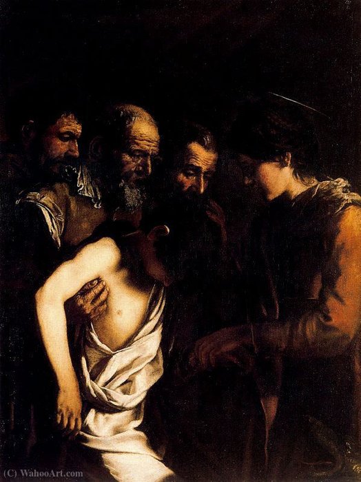 WikiOO.org - אנציקלופדיה לאמנויות יפות - ציור, יצירות אמנות Giovanni Serodine - Santa Margarita raises a boy