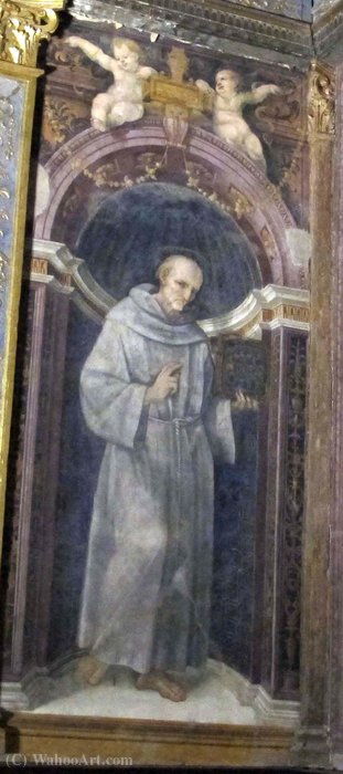 Wikioo.org - The Encyclopedia of Fine Arts - Painting, Artwork by Girolamo Del Pacchia - San Bernardino da Siena (Siena)