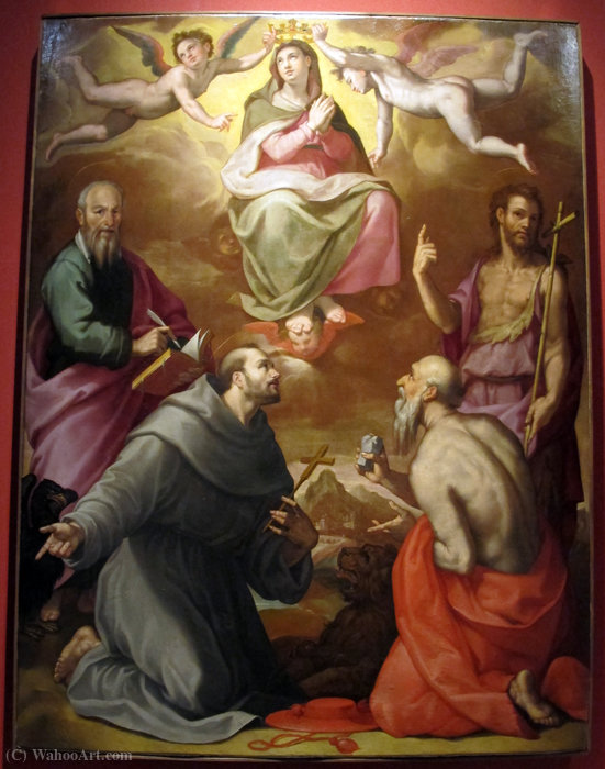 WikiOO.org - Encyclopedia of Fine Arts - Målning, konstverk Girolamo Macchietti - Assumption of the Virgin
