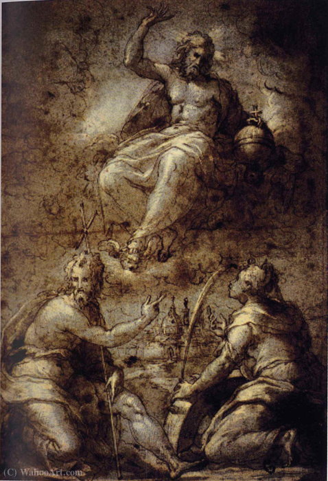 Wikioo.org - The Encyclopedia of Fine Arts - Painting, Artwork by Girolamo Macchietti - Disegno preparatorio
