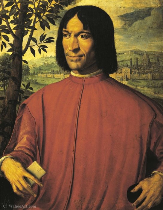 WikiOO.org - Encyclopedia of Fine Arts - Lukisan, Artwork Girolamo Macchietti - Portrait of Lorenzo de' Medici