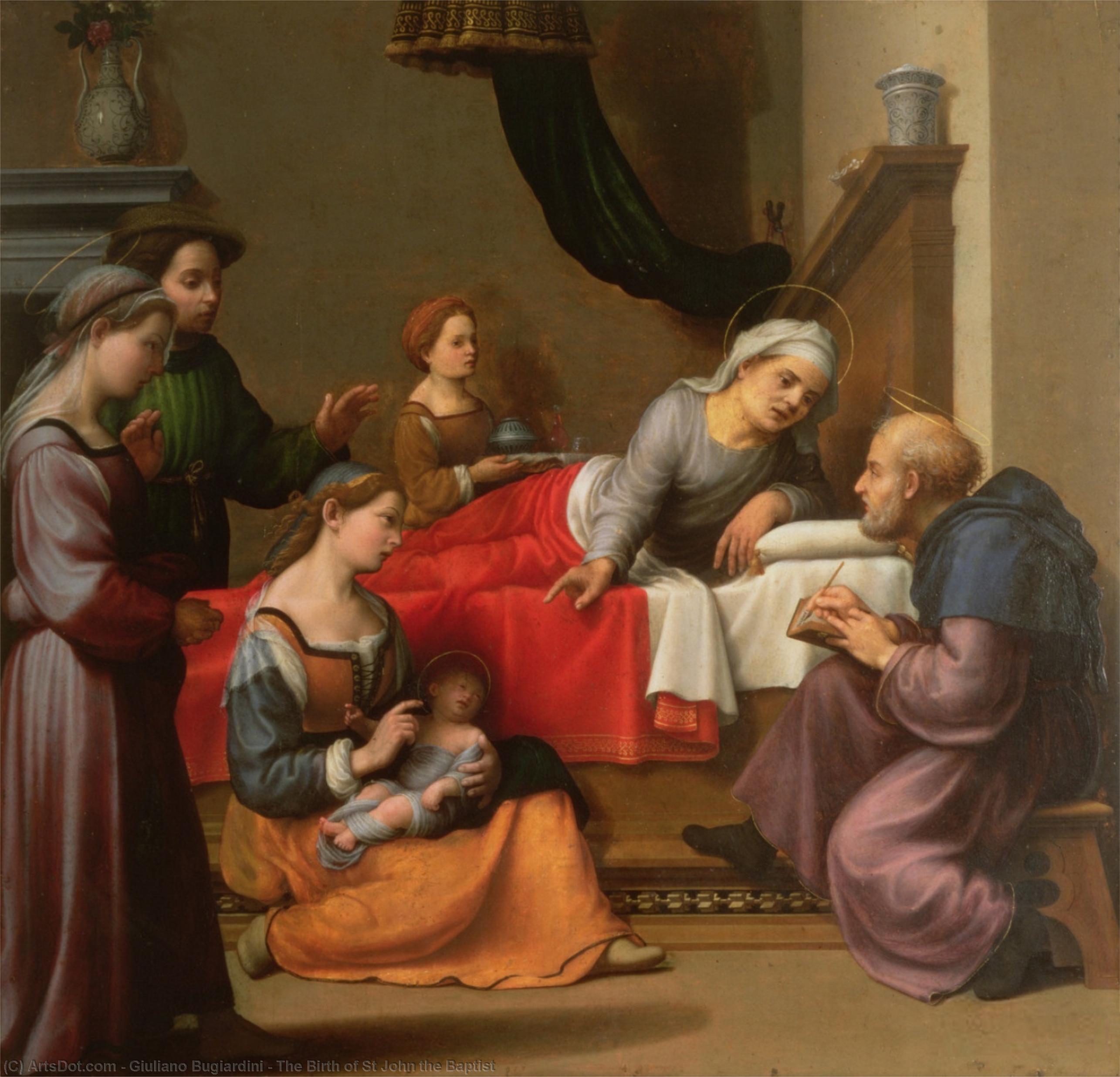 Wikioo.org - The Encyclopedia of Fine Arts - Painting, Artwork by Giuliano Bugiardini - The Birth of St John the Baptist