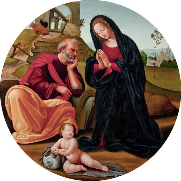Wikioo.org - The Encyclopedia of Fine Arts - Painting, Artwork by Giuliano Bugiardini - The holy family
