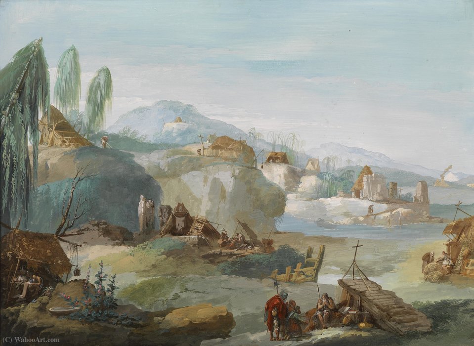 WikiOO.org - Enciklopedija dailės - Tapyba, meno kuriniai Giuseppe Bernardino Bison - the Tebaide