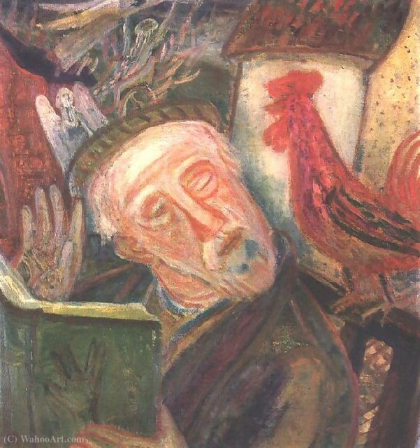 Wikioo.org – La Enciclopedia de las Bellas Artes - Pintura, Obras de arte de Gyula Hincz - Así habla el Gallito