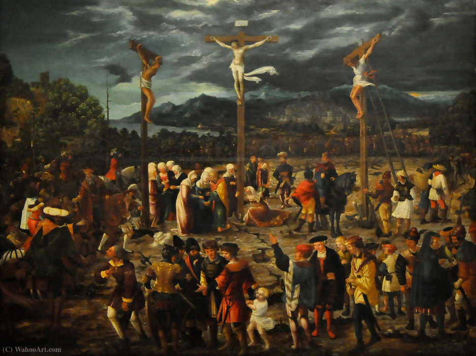 WikiOO.org - Encyclopedia of Fine Arts - Festés, Grafika Hans Mielich - Crucifixion