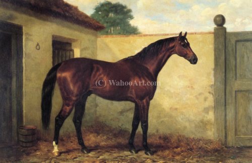 Wikioo.org - The Encyclopedia of Fine Arts - Painting, Artwork by Harry Hall - Kingcraft bay racehorse
