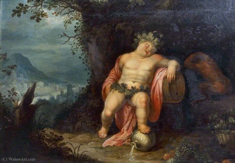 Wikioo.org – La Enciclopedia de las Bellas Artes - Pintura, Obras de arte de Hendrick Van Balen - Bacchus dormido