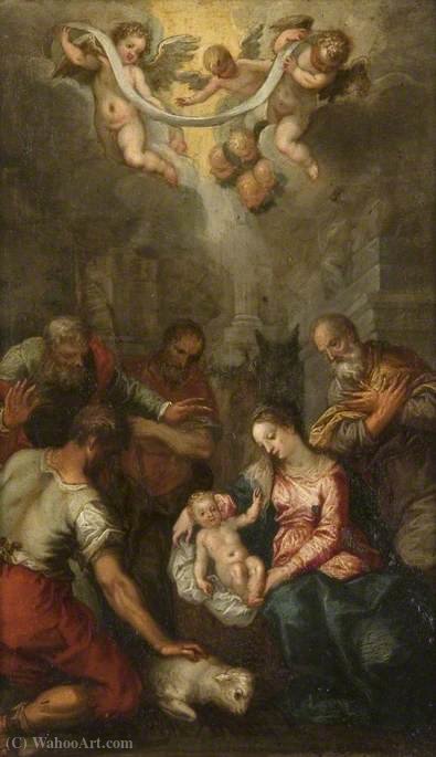 WikiOO.org - Encyclopedia of Fine Arts - Malba, Artwork Hendrick Van Balen - The Adoration of the Shepherds