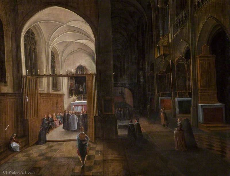 Wikioo.org - The Encyclopedia of Fine Arts - Painting, Artwork by Hendrick Van The Younger Steenwyck - Church interior