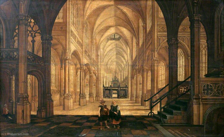 Wikioo.org - The Encyclopedia of Fine Arts - Painting, Artwork by Hendrick Van The Younger Steenwyck - Interior of a Church Looking East