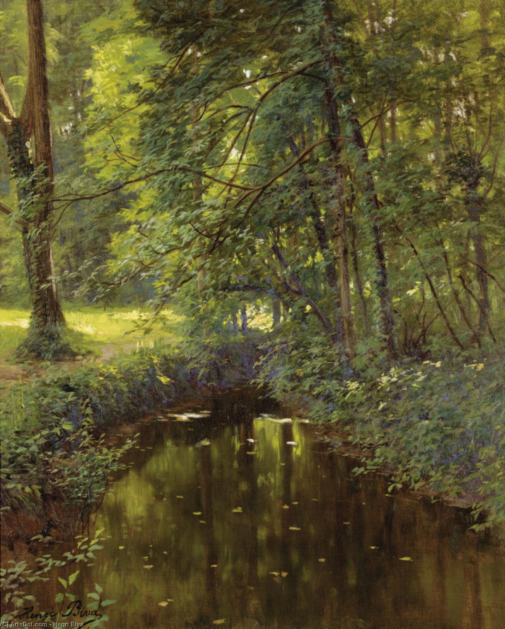 WikiOO.org - Encyclopedia of Fine Arts - Malba, Artwork Henri Biva - The river