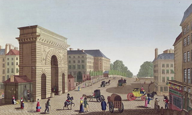 Wikioo.org - The Encyclopedia of Fine Arts - Painting, Artwork by Henri Courvoisier Voisin - The Porte Saint Martin, c.1815 - (20)