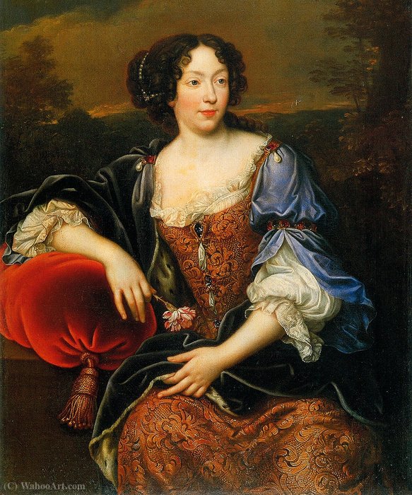Wikoo.org - موسوعة الفنون الجميلة - اللوحة، العمل الفني Henri Gascard - Portrait of Marguerite Élisabeth d'Orléans (Isabelle d'Orléans)