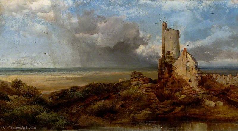 WikiOO.org - Encyclopedia of Fine Arts - Lukisan, Artwork Henry Bright - Ruins on the Heath