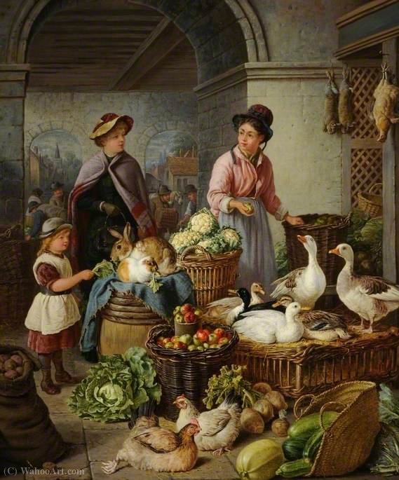 WikiOO.org - Encyclopedia of Fine Arts - Lukisan, Artwork Henry Charles Bryant - Portsmouth market