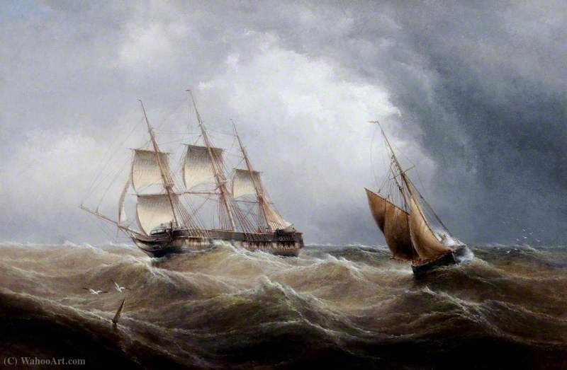 Wikoo.org - موسوعة الفنون الجميلة - اللوحة، العمل الفني Henry Redmore - Sailing ships