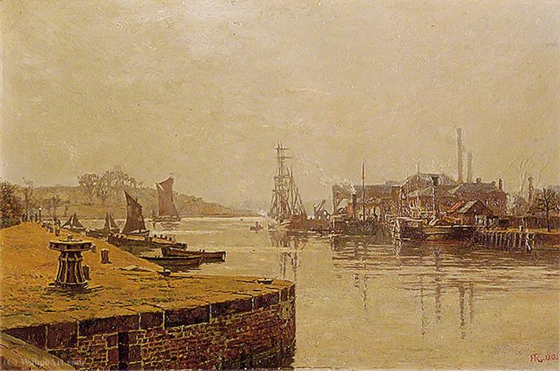 Wikioo.org - The Encyclopedia of Fine Arts - Painting, Artwork by Henry Robert Robertson - River Orwell at Ipswich
