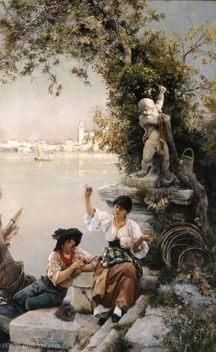 WikiOO.org - Encyclopedia of Fine Arts - Maľba, Artwork Henry Woods - Cupid's spell