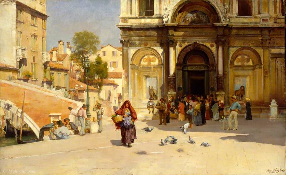WikiOO.org - Encyclopedia of Fine Arts - Maleri, Artwork Henry Woods - The SS Giovanni e Paolo, Venice