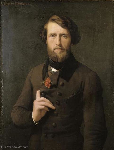 WikiOO.org - אנציקלופדיה לאמנויות יפות - ציור, יצירות אמנות Hippolyte Flandrin - Portrait of the Count of Arjuzon