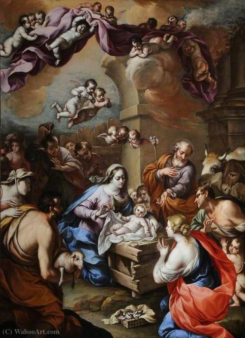 WikiOO.org - Enciclopédia das Belas Artes - Pintura, Arte por Ippolito Scarsella (Scarsellino) - The Adoration of the Shepherds