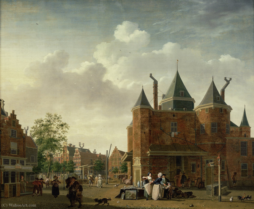 Wikioo.org - The Encyclopedia of Fine Arts - Painting, Artwork by Isaak Ouwater - De Sint-Antoniuswaag in Amsterdam