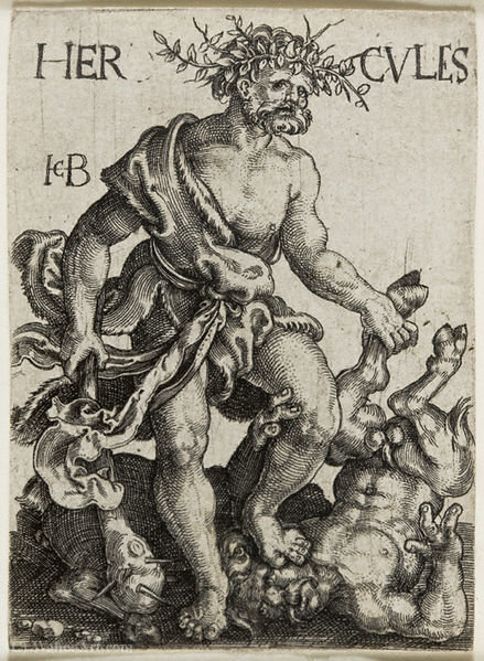 Wikioo.org - The Encyclopedia of Fine Arts - Painting, Artwork by Jacob Binck - Com hercules fighting centaurs