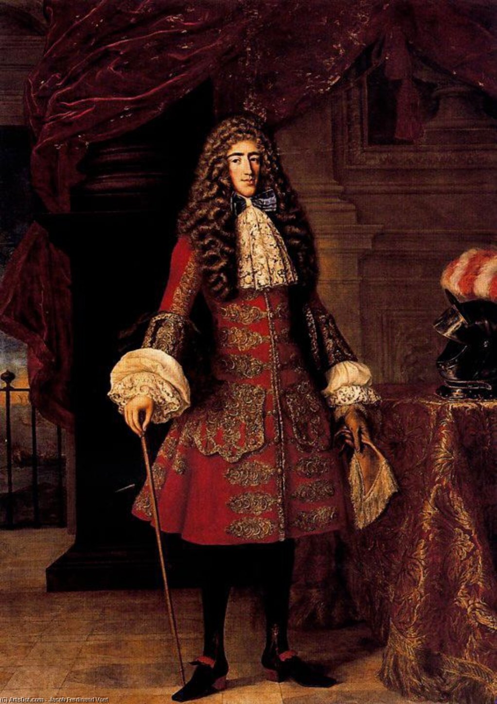 Wikioo.org – L'Encyclopédie des Beaux Arts - Peinture, Oeuvre de Jacob Ferdinand Voet - Portrait de don luis de la Cerda , plus tard IX Duc de Medinaceli