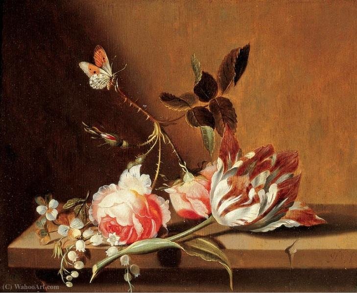 Wikioo.org - The Encyclopedia of Fine Arts - Painting, Artwork by Jacob Marrel - Flower still life