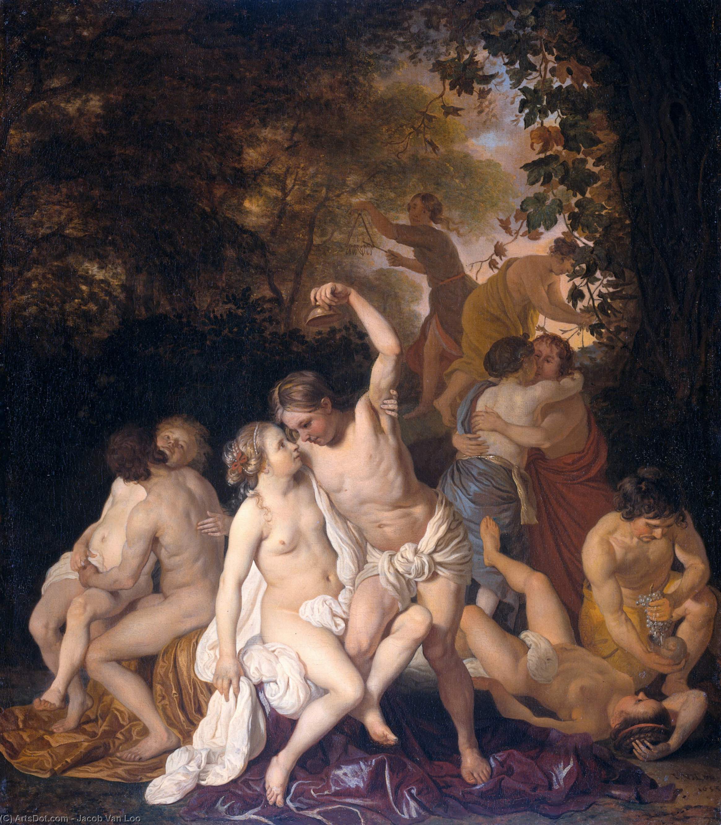 Wikioo.org - The Encyclopedia of Fine Arts - Painting, Artwork by Jacob Van Loo - Bacchic scene