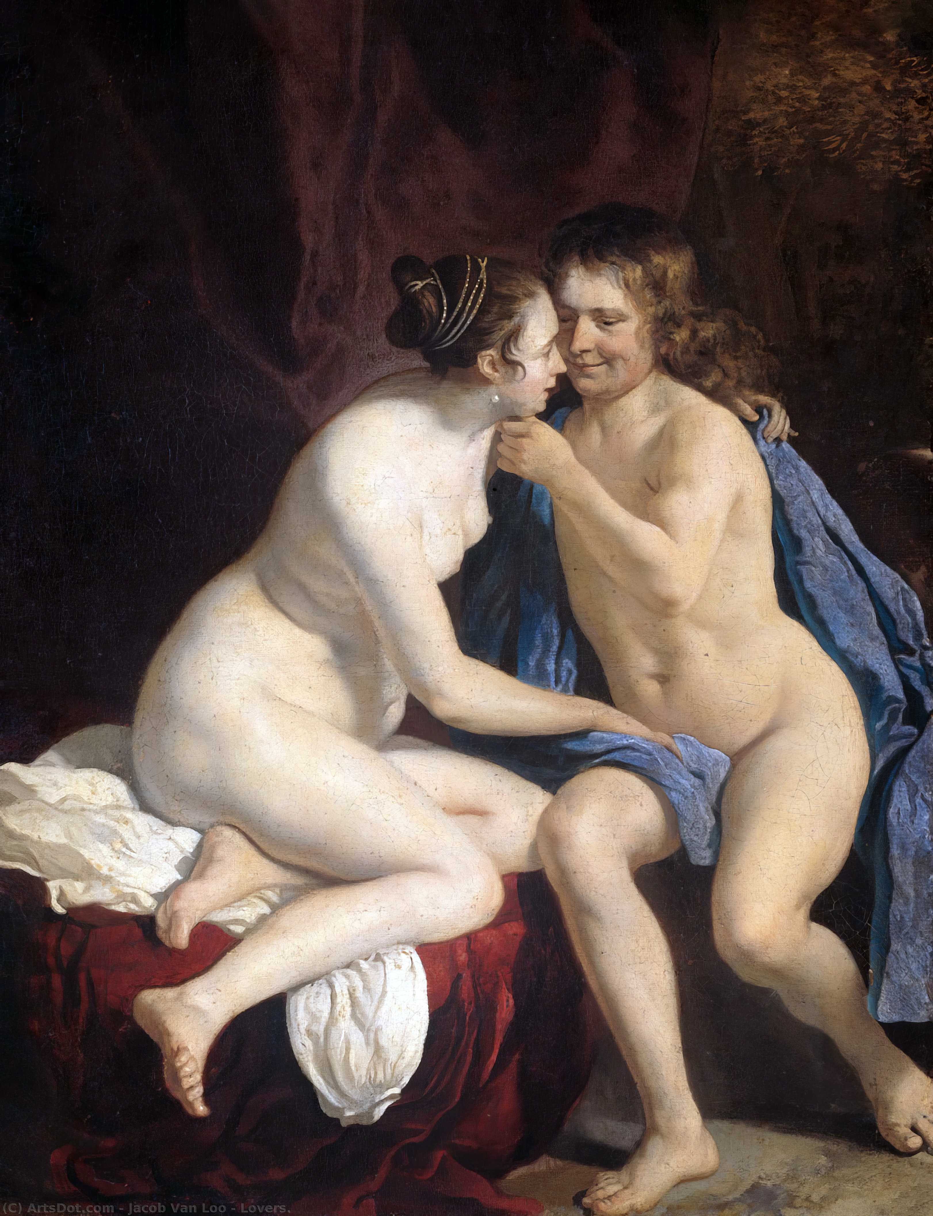 WikiOO.org - Encyclopedia of Fine Arts - Maalaus, taideteos Jacob Van Loo - Lovers.