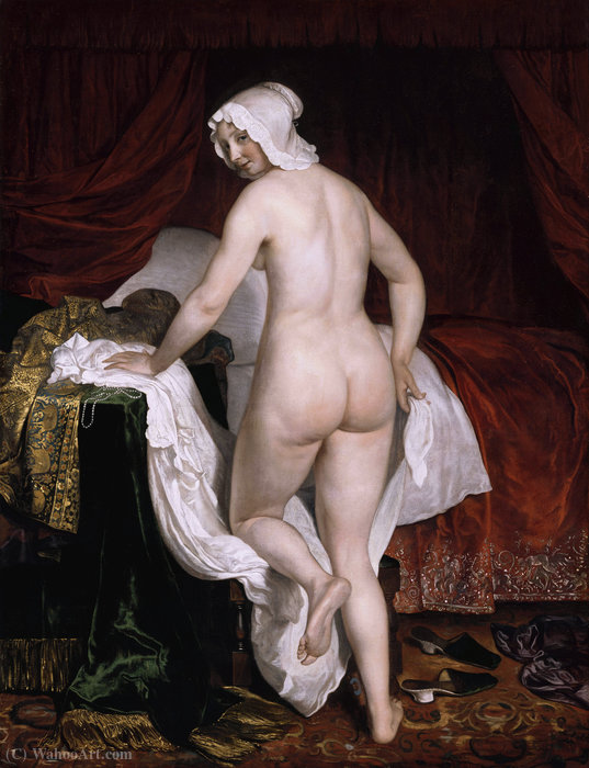 Wikioo.org – L'Encyclopédie des Beaux Arts - Peinture, Oeuvre de Jacob Van Loo - Jeune femme Going to bed