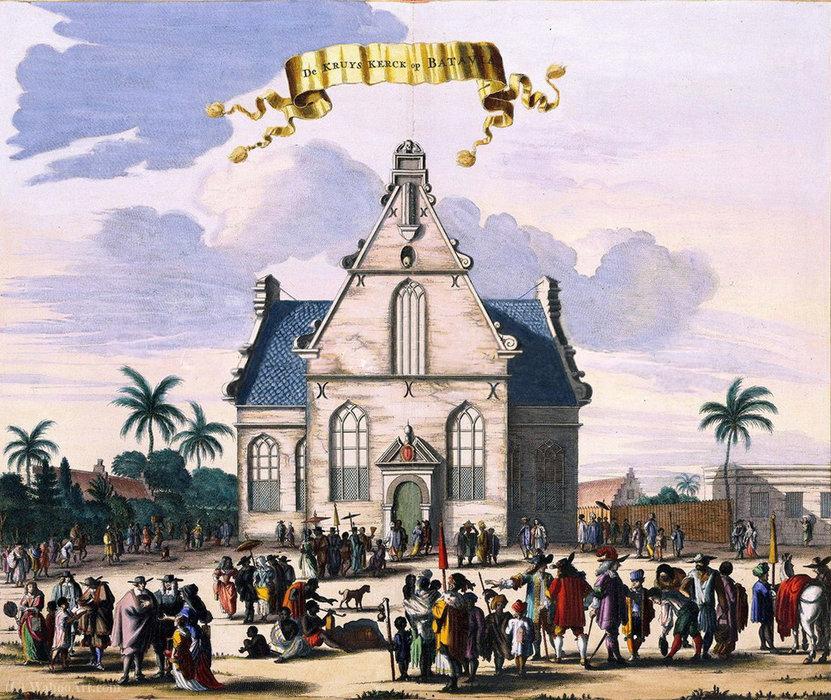 Wikioo.org – L'Encyclopédie des Beaux Arts - Peinture, Oeuvre de Jacob Van Meurs - Kruis Kerk (1682)