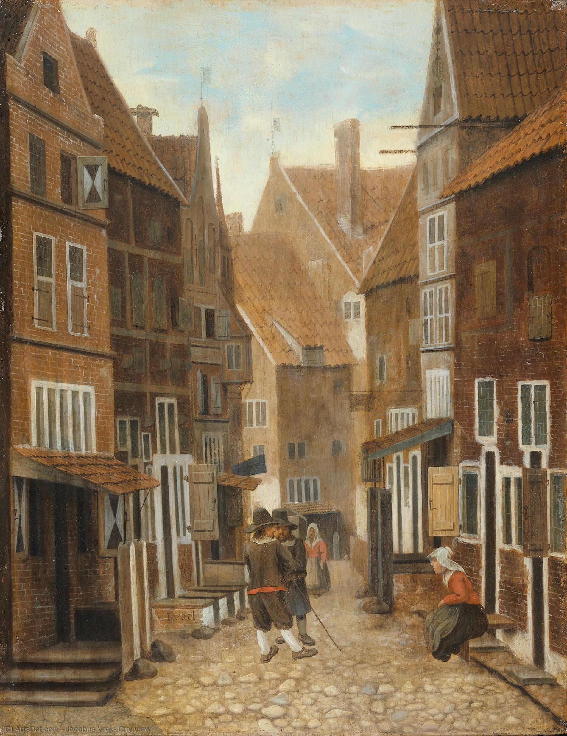 Wikioo.org – L'Encyclopédie des Beaux Arts - Peinture, Oeuvre de Jacobus Vrel - ville vue