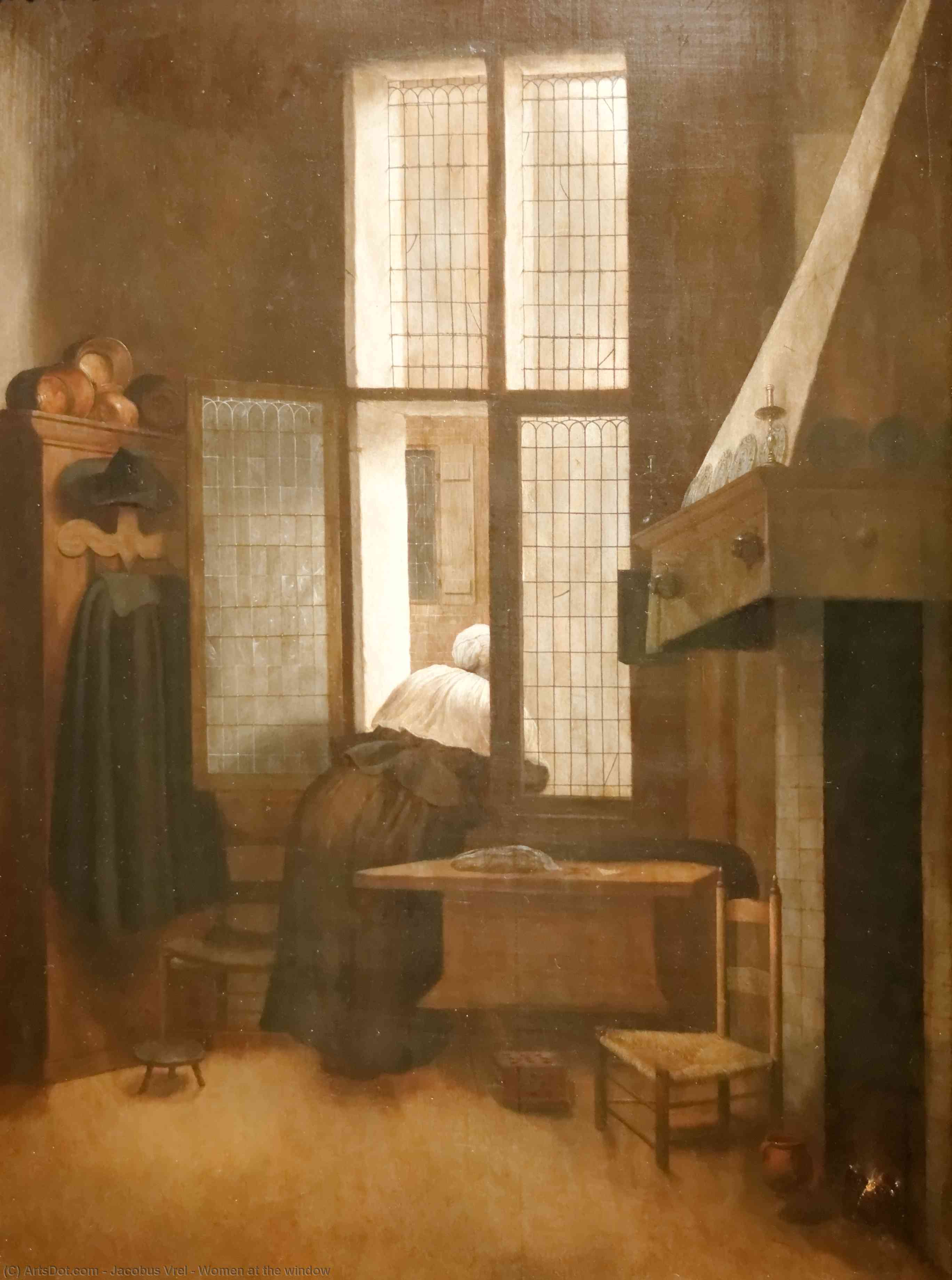 Wikioo.org – L'Encyclopédie des Beaux Arts - Peinture, Oeuvre de Jacobus Vrel - femmes à l' fenêtre