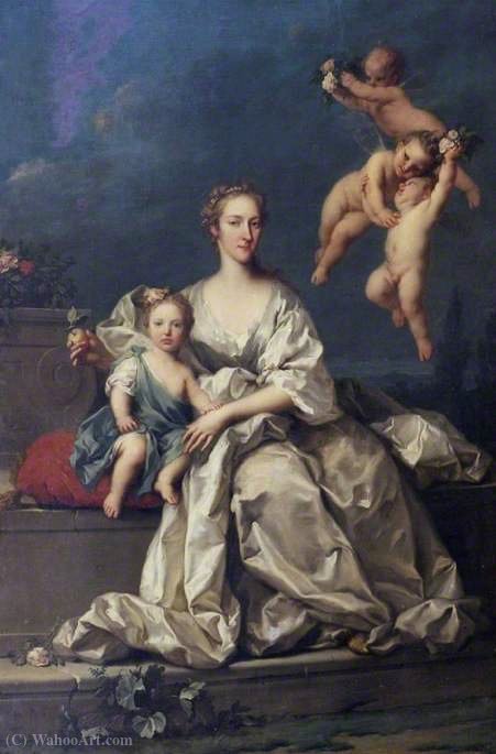 Wikioo.org - The Encyclopedia of Fine Arts - Painting, Artwork by Jacopo Amigoni - Lady Sophia Bentinck (1701–1748), Duchess of Kent