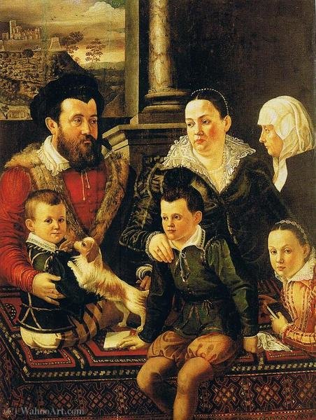 Wikioo.org - The Encyclopedia of Fine Arts - Painting, Artwork by Jacopo Da Empoli - Chimenti Family portrait