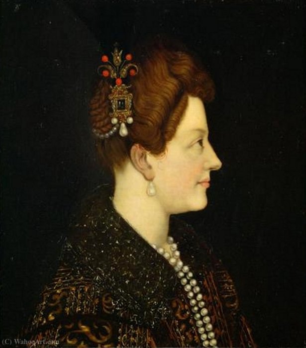 Wikioo.org - The Encyclopedia of Fine Arts - Painting, Artwork by Jacopo Da Empoli - Portrait of Maria de' Medici