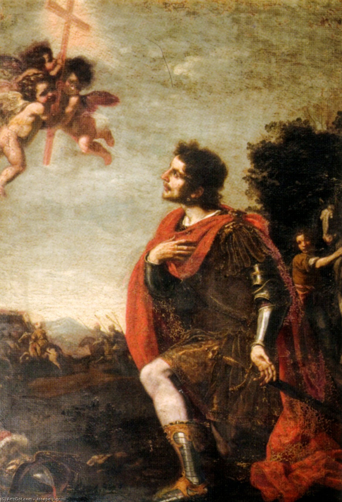 Wikioo.org – La Enciclopedia de las Bellas Artes - Pintura, Obras de arte de Jacopo Vignali - apariencia de el  Cruzar  bastante  constantina