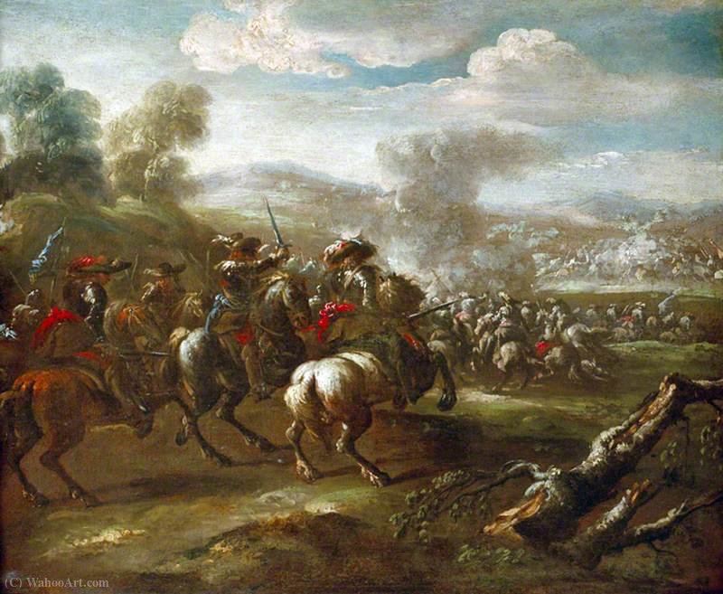 Wikioo.org - The Encyclopedia of Fine Arts - Painting, Artwork by Jacques Courtois - Battle piece