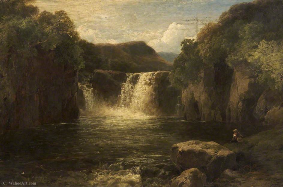 WikiOO.org - Encyclopedia of Fine Arts - Schilderen, Artwork James Burrell Smith - Waterfall