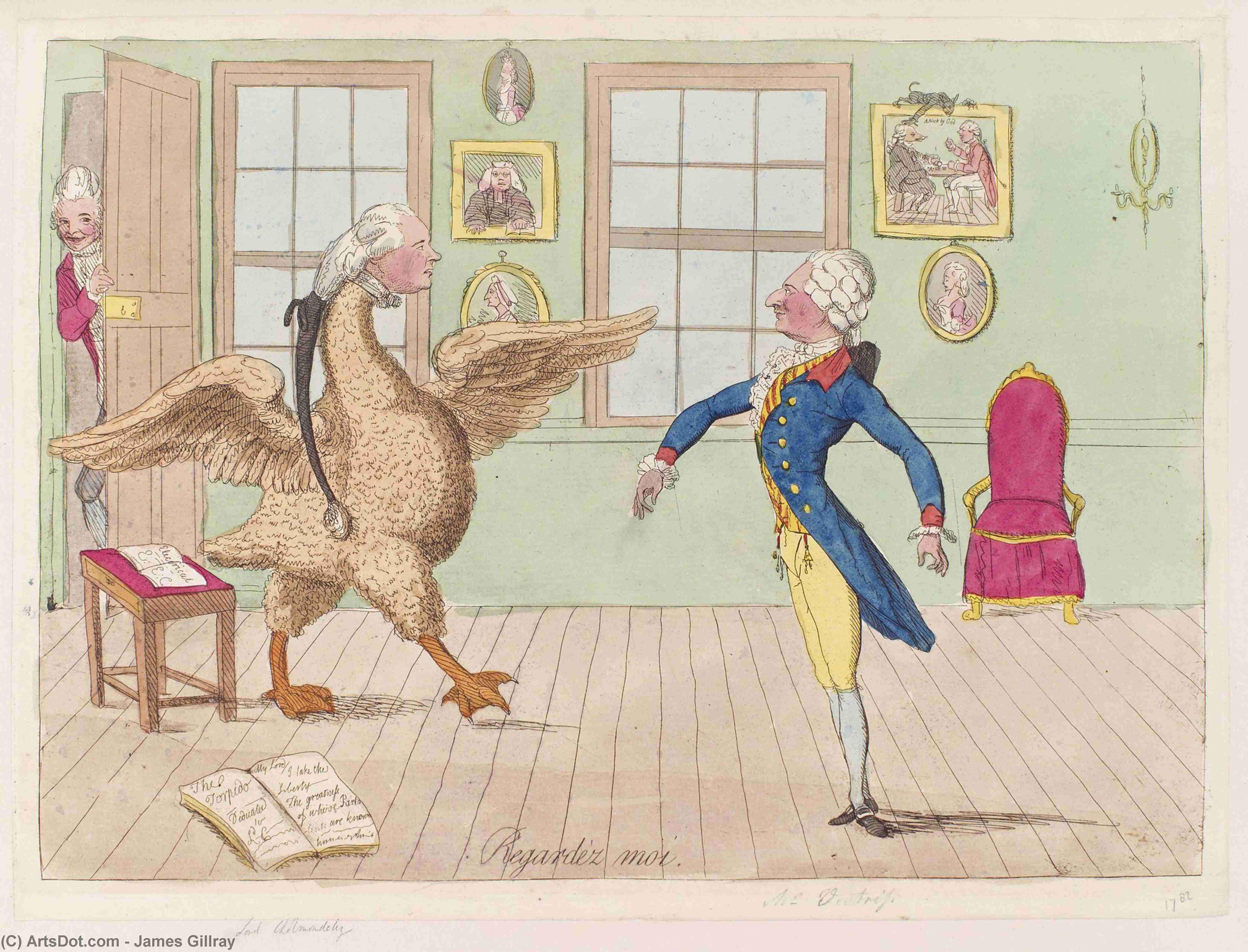 Wikioo.org - The Encyclopedia of Fine Arts - Painting, Artwork by James Gillray - Look at me