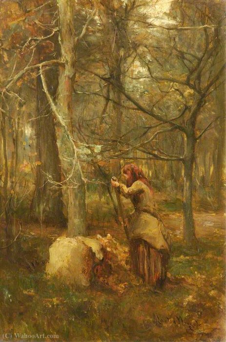 WikiOO.org - אנציקלופדיה לאמנויות יפות - ציור, יצירות אמנות James Lawton Wingate - In the Woods at Muthill, Perthshire
