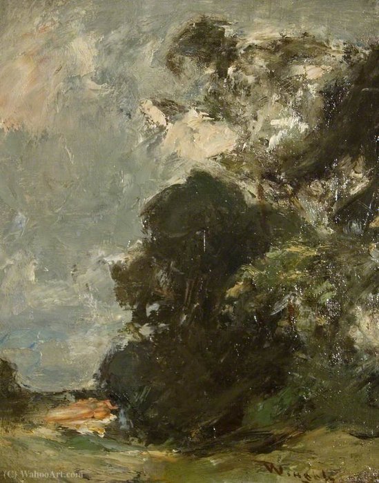 Wikioo.org - The Encyclopedia of Fine Arts - Painting, Artwork by James Lawton Wingate - Landscape, Trees and Sky