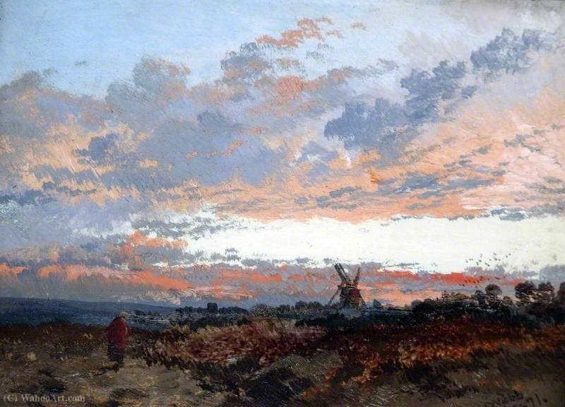 Wikioo.org – L'Enciclopedia delle Belle Arti - Pittura, Opere di James Webb - Un tramonto