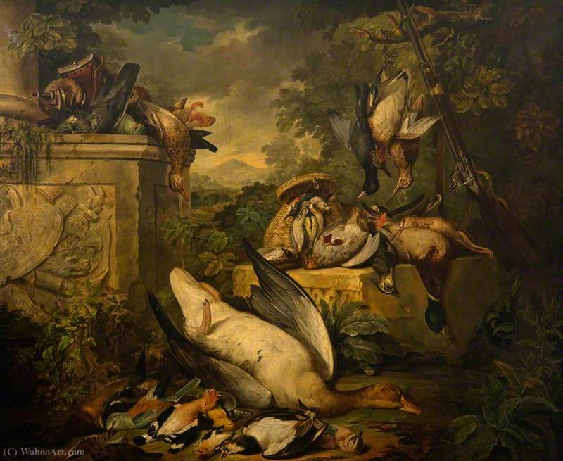 Wikioo.org - The Encyclopedia of Fine Arts - Painting, Artwork by Jan Baptist Weenix - Still Life with Dead Birds